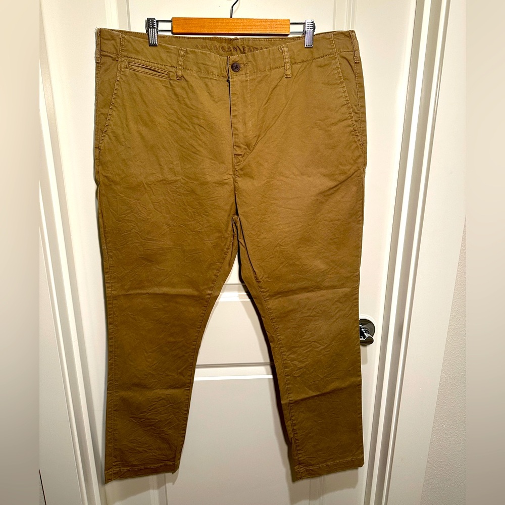 AMERICAN EAGLE OUTFITTERS - Flat Front Skinny Khakis, Men’s 40x30